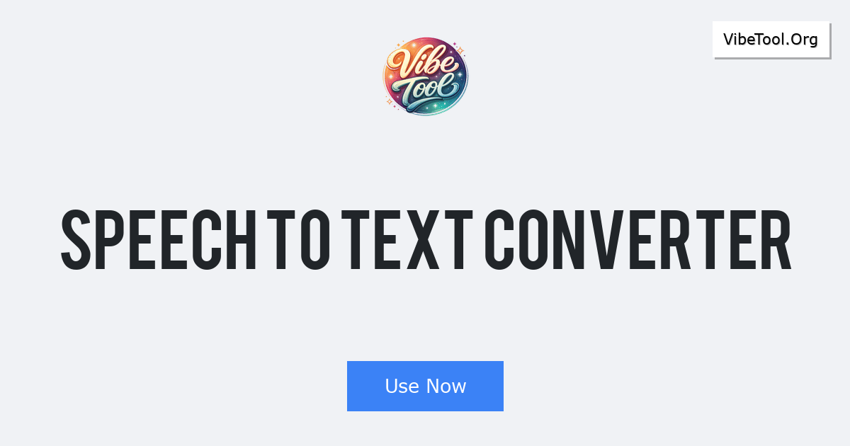 Speech to Text Converter