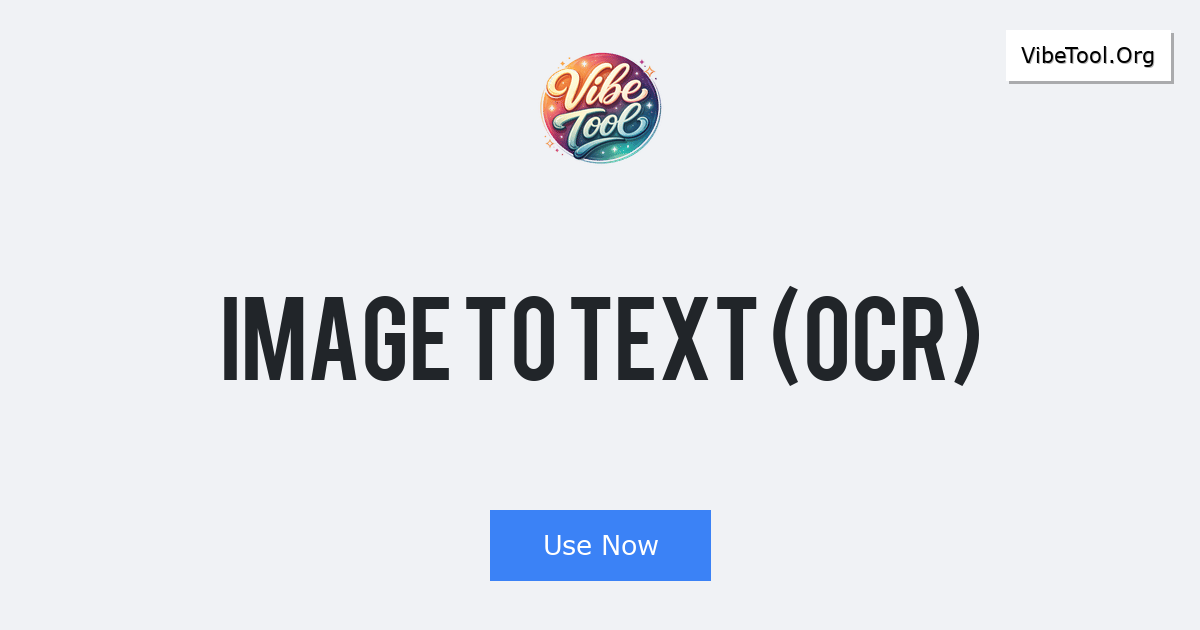 Image to Text (OCR)