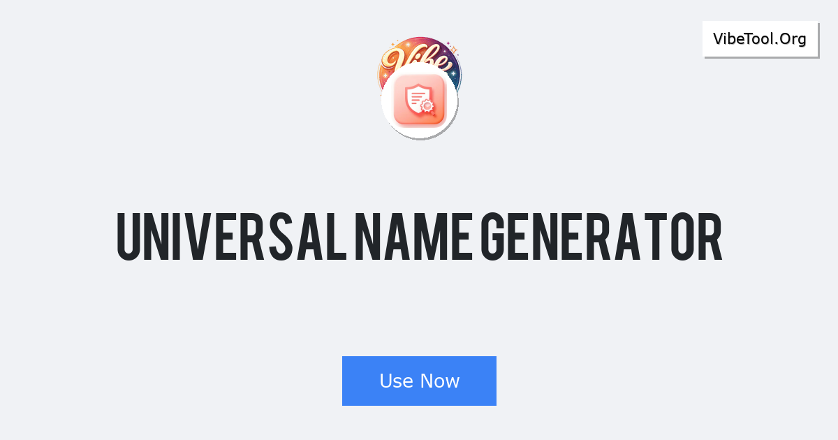 Universal Name Generator
