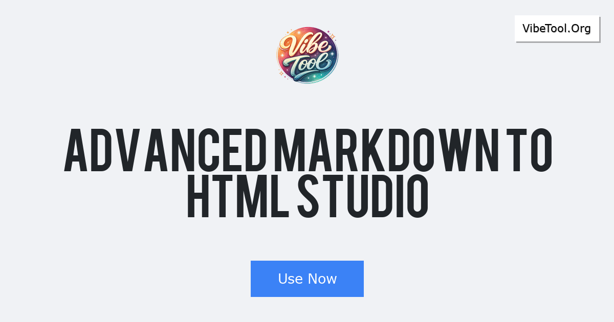 Advanced Markdown to HTML Studio