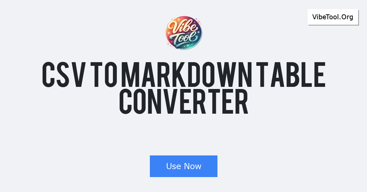 CSV to Markdown Table Converter