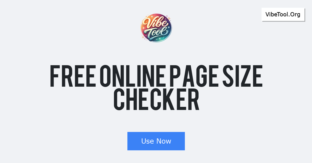 Free Online Page Size Checker