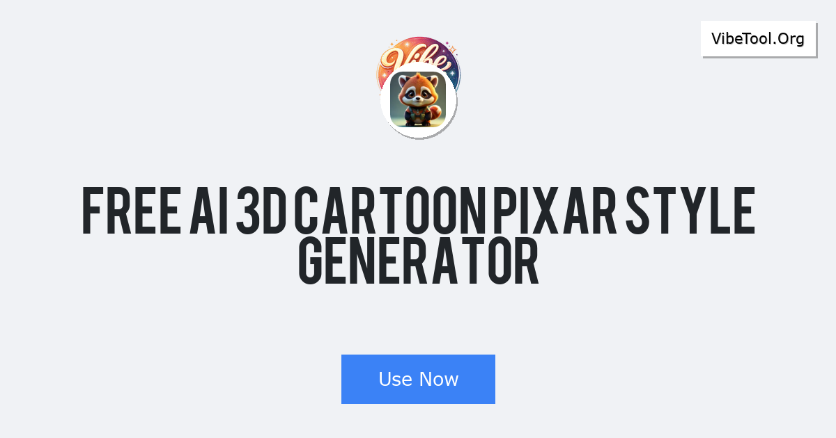 Free AI 3D Cartoon Pixar Style Generator