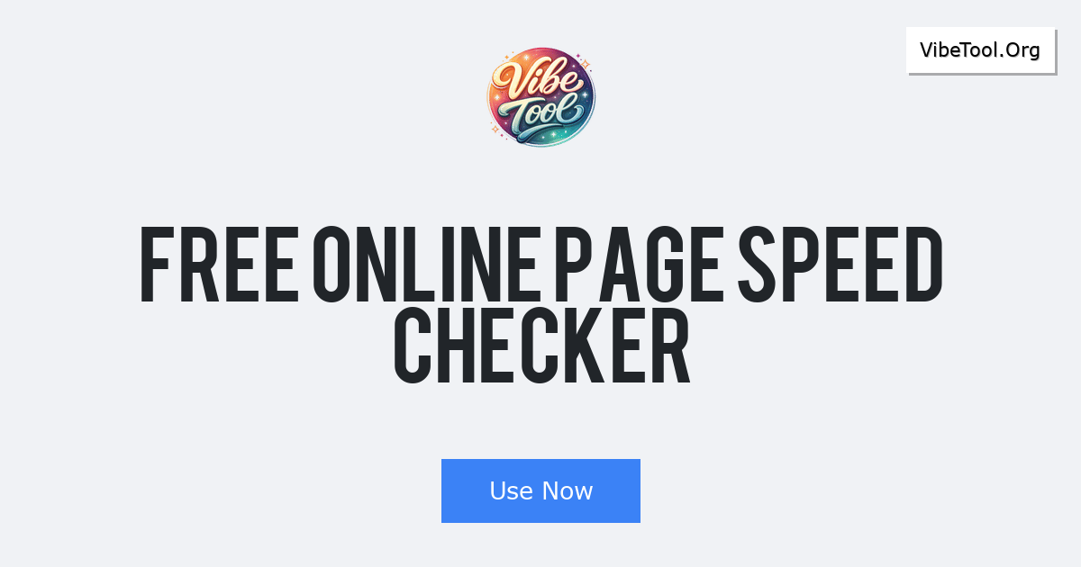 Free Online Page Speed Checker