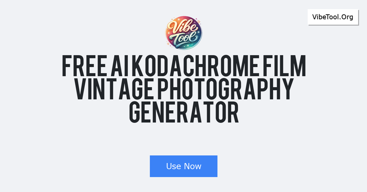 Free AI Kodachrome Film Vintage Photography Generator