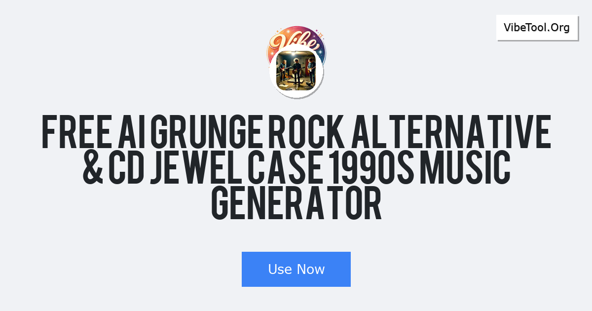 Free AI Grunge Rock Alternative & CD Jewel Case 1990s Music Generator