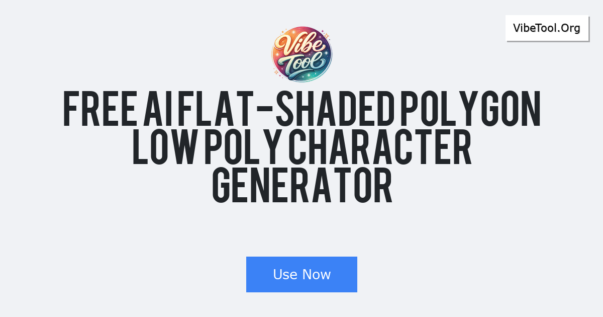 Free AI Flat-Shaded Polygon Low Poly Character Generator