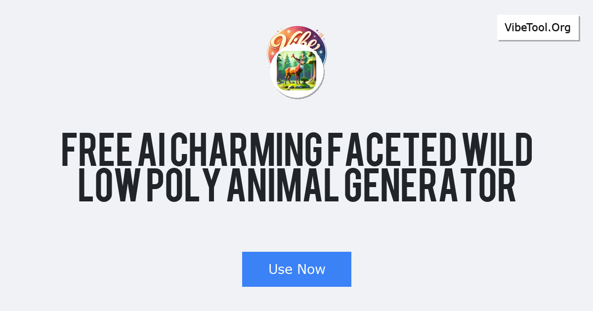 Free AI Charming Faceted Wild Low Poly Animal Generator