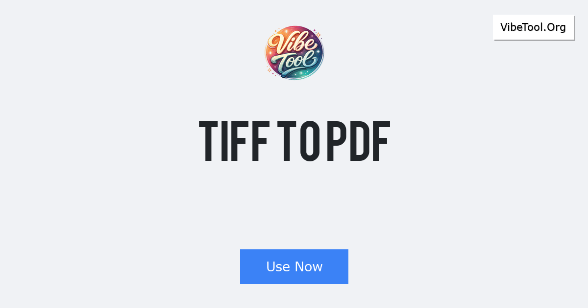 TIFF to PDF