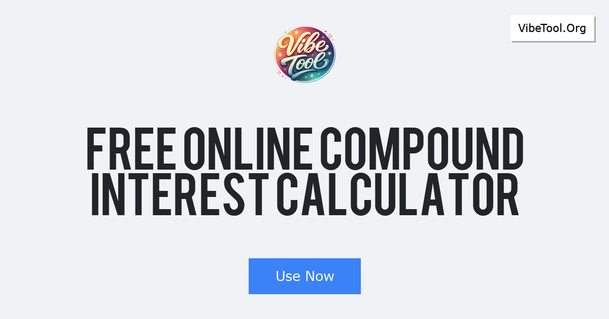 Free Online Compound Interest Calculator