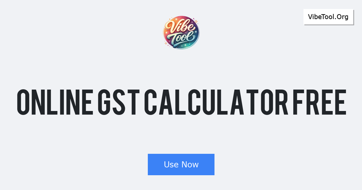 Online GST Calculator Free