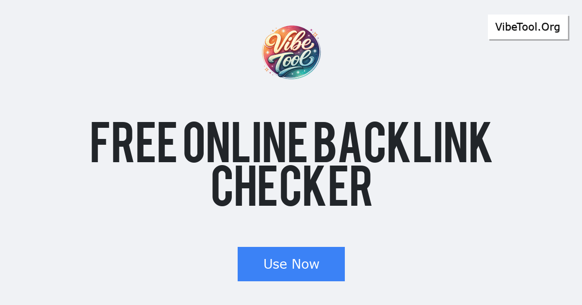 Free Online Backlink Checker